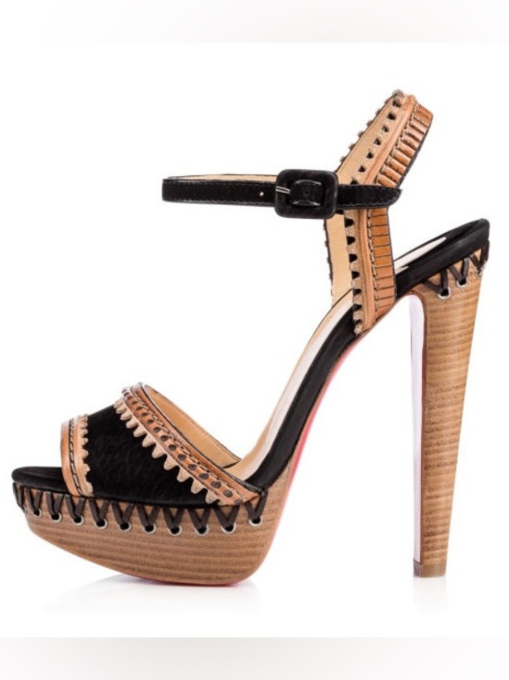 Christian Louboutin Trepi High 140 Suede Sandals Size 6.5